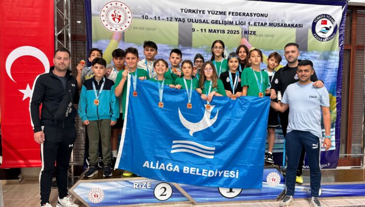 Aliağalı 16 yüzücü madalya kazandı