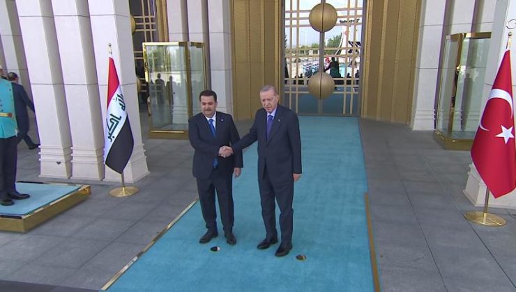 Cumhurbaşkanı Erdoğan, Irak Başbakanı Sudani’yi resmi törenle karşıladı