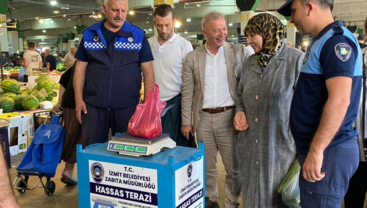 İzmit Belediyesinden pazar yerlerinde hassas terazi denetimi