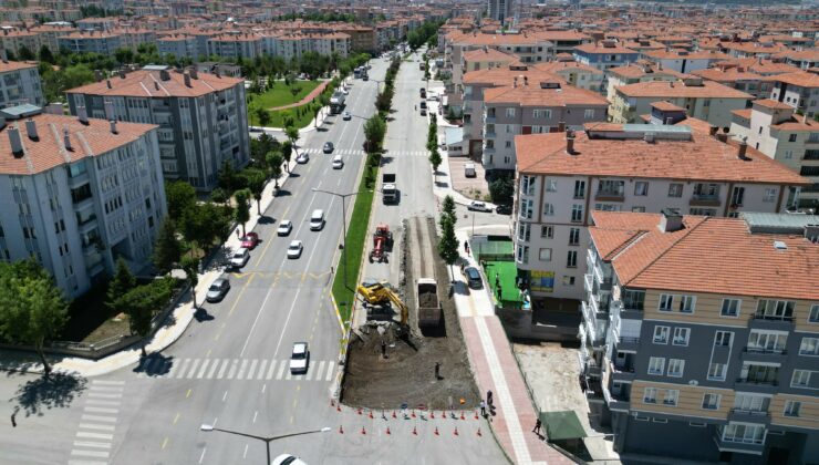 Çorum Belediyesi, Bişkek Caddesi’ni yeniliyor