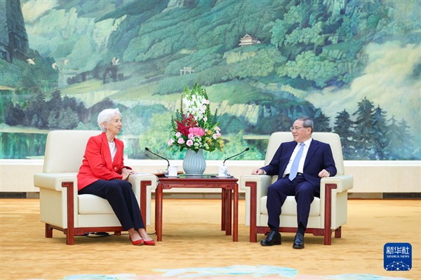 Li Qiang, Avrupa Merkez Bankası Başkan Christine Lagarde’la görüştü