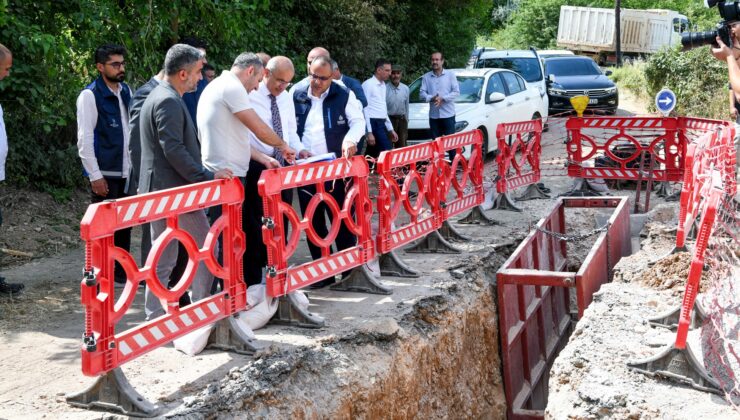 Başkan Er, kanalizasyon çalışmalarını inceledi