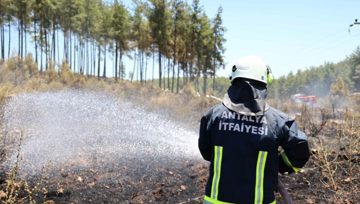 Antalya Büyükşehir İtfaiyesi’nden orman yangınlarına müdahale