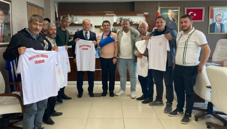Erzurum’da cirit branşı temsilcilerinden İl Müdürlüğüne ziyaret