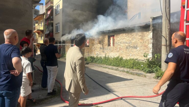 Başkan Deviren, evde çıkan yangını ekiplere bildirdi