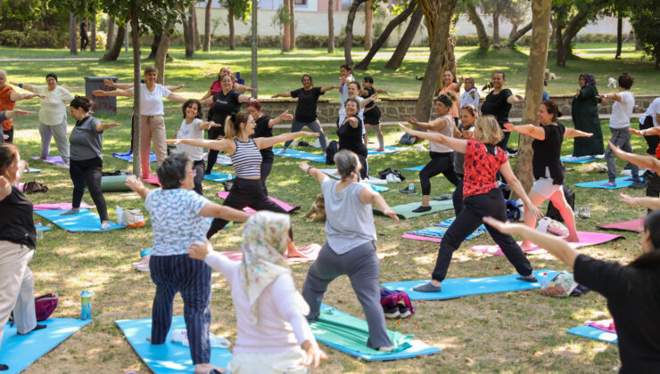 Buca’da yoga, pilates ve zumba dersleri açık alana taşındı