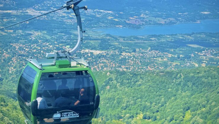 Kartepe Teleferik, bayramda ilgi odağı oldu