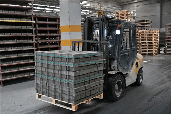 Bir yılda 1 milyon 280 bin metrekare kilit parke taşı üretildi