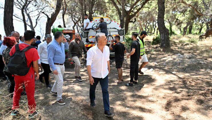 Muratpaşa Belediyesi, 19 araçla yangına müdahale etti
