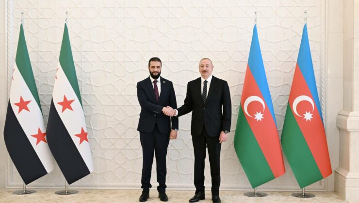 Aliyev, Suriye Arap Cumhuriyeti Geçici Devlet Başkanı el-Şara ile görüştü
