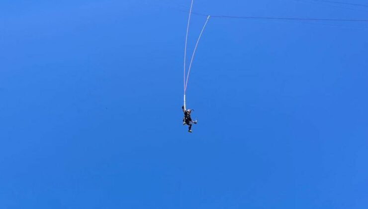Güdül’de adrenalin tutkunları için rope jumping heyecanı başladı