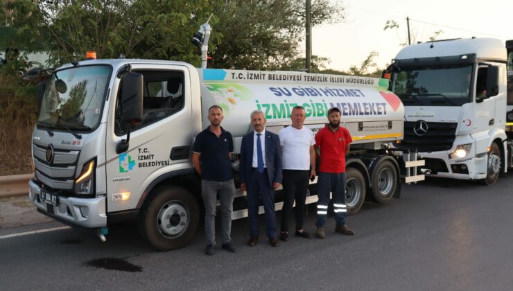 İzmit Belediyesinden Karamürsel yangınına destek