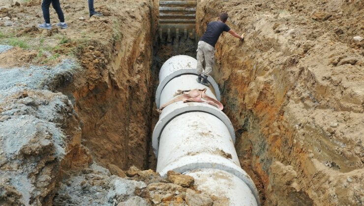 Kiraztepe Mahallesi’nde yağmur suyu hattı inşa ediliyor