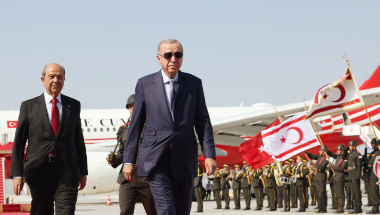 Cumhurbaşkanı Erdoğan, KKTC’ye ulaştı