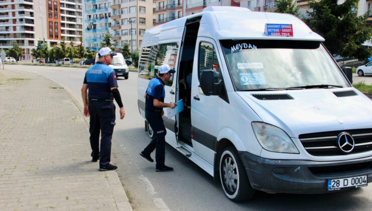 Zabıta ekiplerinden dolmuşlarda klima denetimi