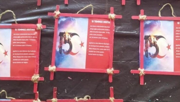 Kars’ta özel gereksinimli bireylerden 15 Temmuz’a anlamlı tablo