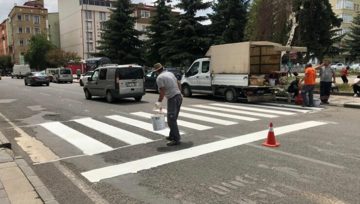 Kars’ta karayolları yaya geçitlerini yeniliyor