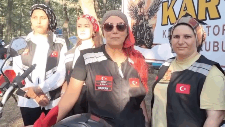 Aksaray’ın ilk ve tek kadın motorcular grubu festivalin gözdesi oldu