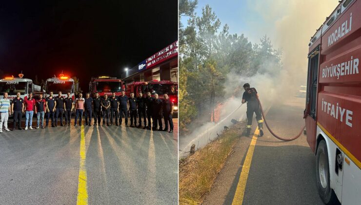 Sakarya’daki yangınla mücadeleye Kocaeli Büyükşehir Belediyesinden destek