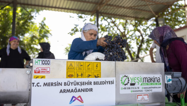 Tarsus Sucular Mahallesi’ne üzüm sıkma makinesi teslim edildi